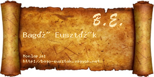 Bagó Euszták névjegykártya